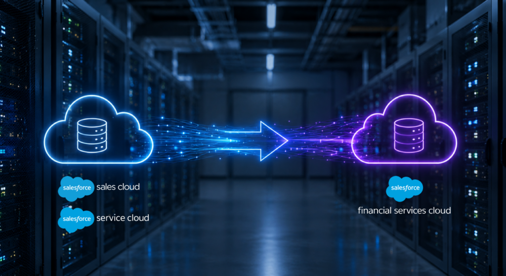 Migration to salesforce financial Service cloud